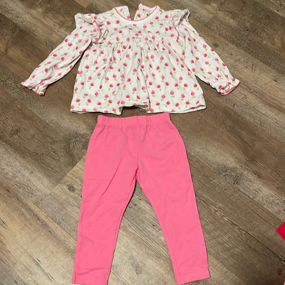 The Oaks Apparel floral pant set 2T
